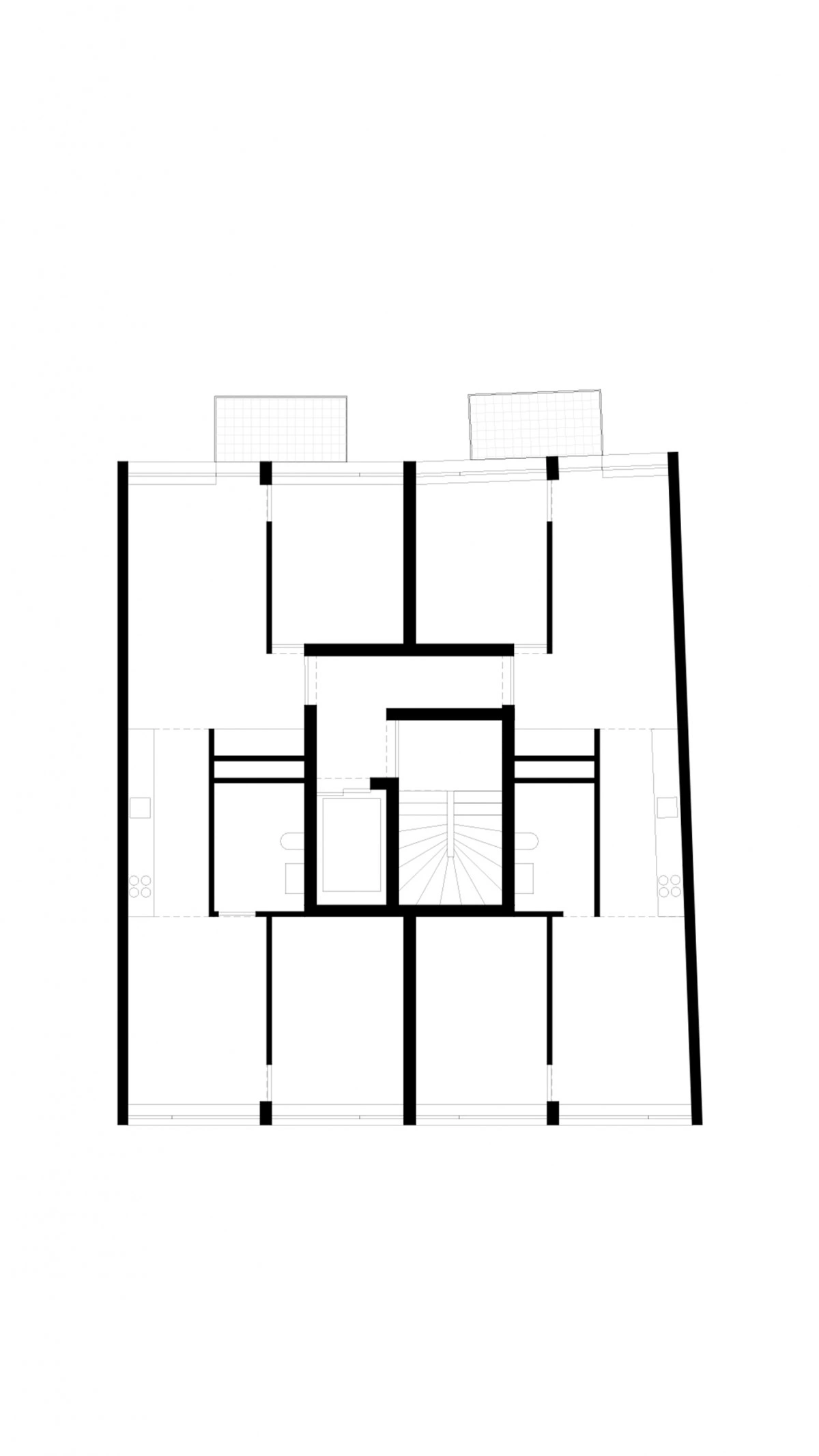Effizienter Wohnungsbau Grundriss Neubau durchgesteckte Wohnungen Brandwand Berlin Wedding Wohnkonzept Architektur